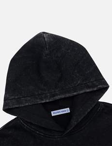 Sudadera con capucha para hombre con bordado desgastado, tela suave, puños y cintura acanalados, estilo moderno. - Product Image 5