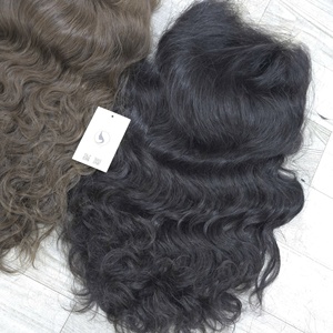 Perruques en cheveux humains ondulés vietnamiens lisses sans colle avec mèches, pour femmes noires, frontales en dentelle HD 13x6, vente en gros - Product Image 2