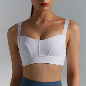 Sujetador deportivo blanco OEM ODM de alta calificación para mujer, talla grande, top corto de fitness con espalda hermosa, conjunto de ropa deportiva para yoga - Product Image 5