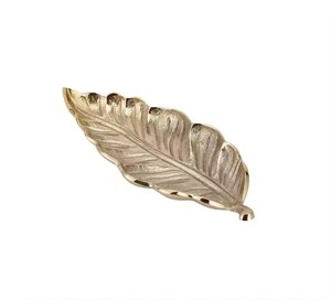 Bandeja de Aluminio Hecha a Mano de Lujo con Diseño de Hojas para Cocina, Mesa de Comedor, Entrada, Pasillo, Mesa de Centro - Product Image 6