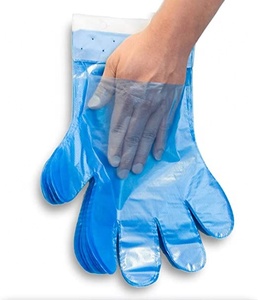 Gants jetables en HDPE transparents sans poudre, 50 pièces par paquet, usage domestique, manipulation des aliments, imperméables, résistants à l'huile - Product Image 3