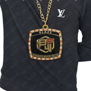 Medallas Personalizadas de Aleación de Zinc en Oro y Plata con Cinta, Diseño de Pirámide Floral Grabado con Láser para Boxeo, Carrera y Natación - Hecho en Pakistán - Product Image 3