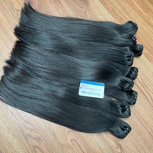 Produit phare : Extensions de cheveux Remy vietnamiens 100 % naturels, lisses, de qualité supérieure, couleur noire, sans nœuds, cheveux humains bruts soyeux - Product Image 1