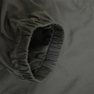 Vestes unies pour hommes, logo sérigraphié, sweat à capuche noir, coupe-vent vierge, anorak personnalisé - Product Image 5