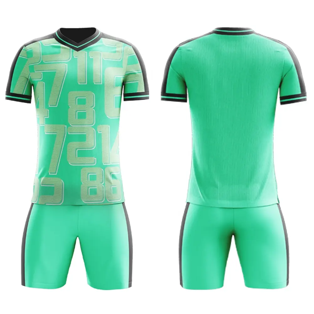 2023 High Quality Football Kits Full Set Soccer Kit Youth Custom Soccer Jersey Quick Dry Club Soccer Uniform Team Wear