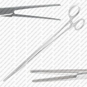 Pince hémostatique droite chirurgicale Rankin Crile, instrument vétérinaire à serrage dentelé en acier inoxydable pour chirurgie vétérinaire - Product Image 4