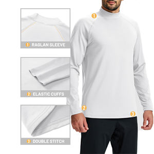 T-shirt de compression pour homme, séchage rapide, haut de sport pour la gym, entraînement fitness, coupe ajustée confortable, tissu respirant, chemises pour homme - Product Image 3