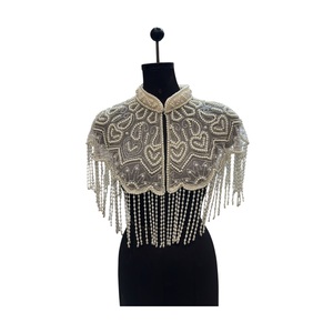 Sequissential 2026 High Quality Embellished Rhinestone Beaded Mesh Breathable Cotton Cape <b>Shawl</b> <b>Women</b> Vintage Party Fashion - Product Image 1