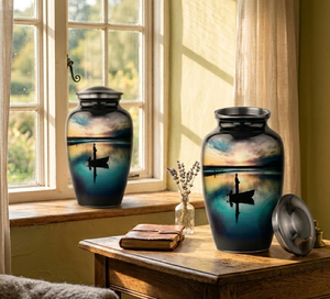 Urna de Cremación de Aluminio para Cenizas Humanas, Recuerdo Conmemorativo con Tapa, Decoración Personalizada para el Hogar - Product Image 2