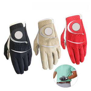 Gant de golf en cuir Cabretta marron clair, respirant, à doigts entiers, à enfiler, pour main droite, unisexe, sport - Product Image 1