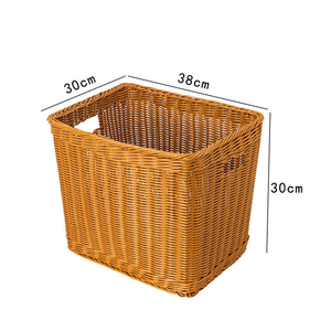 Panier de rangement tressé MIXWARES, panier à linge sale en rotin fait main, panier de rangement pour jouets et articles divers - Product Image 4