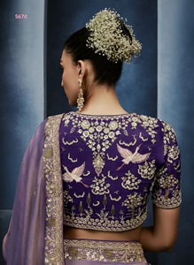 Sari elegante y estilizado para bodas, hermoso sari de diseñador, perfecto para bodas, recepciones, fiestas y eventos culturales. - Product Image 3