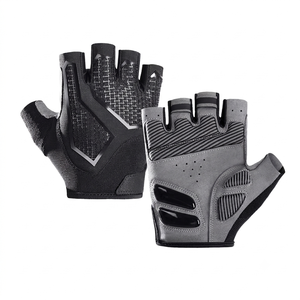Guantes Deportivos Unisex de Medio Dedo, de Cuero Transpirable, Antideslizantes, con Cierre de Tirón, Color Amarillo, para Gimnasio y Entrenamiento - Product Image 3