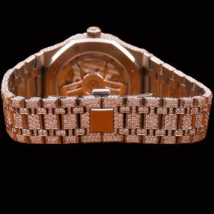 Reloj de Pulsera de Alta Calidad con Diamantes Moissanite, Caja Redonda, Esfera Negra, Estilo Clásico, Joyería Hip Hop de Primera Categoría - Product Image 4