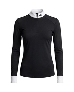 Women's Equestrian <b>Base</b> <b>Layer</b> <b>Long</b> <b>Sleeve</b> Mesh Horse Riding Shirt Quick Dry Riding Top - Product Image 1