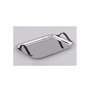 Eco Friendly Modern Durable 304 Stainless Steel Food <b>Storage</b> & Serving Tray Indian Handicrafts <b>with</b> Handle Wedding <b>Table</b> Decor - Product Image 5
