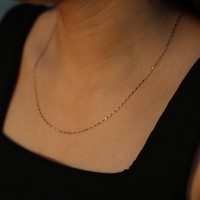 Collier tendance pour femme, plaqué or rose 18 carats, minimaliste, avec chaîne cœur scintillante, certifié par une tierce partie, vente rapide