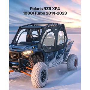Cerramiento con cremallera a prueba de viento para puertas superiores blandas de Polaris RZR XP4 1000/Turbo 2014-2023 para cabina - Product Image 1
