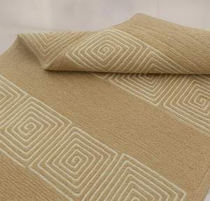 Alfombra de Yute Tejida a Mano Estilo Boho Chic, Patrón en Espiral, Fibra Natural, Alfombra Rústica para Decoración del Hogar - Product Image 2