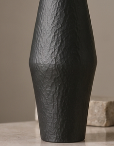 Jarrón Decorativo de Metal Negro de Lujo, Moderno, con Textura Rugosa, Alto, para Flores, para Hogar, Oficina, Vestíbulo, Diseño de Interiores, Venta al Por Mayor - Product Image 4
