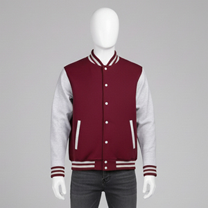 Customized Men's College Baseball Varsity Puffer <b>Jacket</b> Front Logo <b>Fleece</b> <b>Lined</b> Winter Wear - Product Image 1