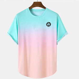 Camisetas de algodón de alta calidad hechas a medida con cuello redondo para hombre, etiqueta privada, camiseta personalizada para hombre, venta en línea - Product Image 1