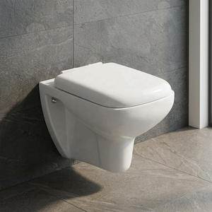 Modern Luxurious Square Wall Hung Toilet <b>Ceramic</b> WC <b>Pan</b> With Dual Flush Concealed Cistern Bathroom Ware - Product Image 4