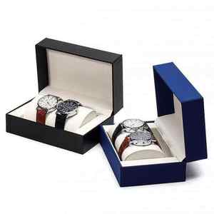 Hot Sale Valentine's Day Protective Jewelry Gift Set <b>Box</b> Square Watch Necklace Ring <b>Earring</b> Flip PU Leather Watch Gift <b>Box</b> - Product Image 3