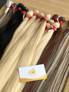 Russe Invisible Genius Super Double Peau Trame Extensions 100% Non Transformés Réel Brut Vierge Remy Cheveux Main Attaché Style Droit - Product Image 5