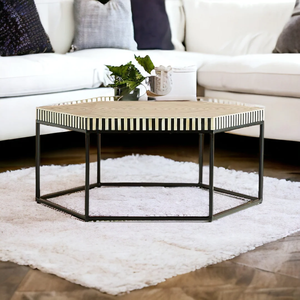 Table basse moderne en os incrusté avec rangement, fabriquée à la main - Ajoutez du luxe et du charme à votre maison - Product Image 5