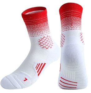 Pink Green Gradient Breathable Knitted Crew <b>Socks</b> Geometric <b>Running</b> Sports <b>Socks</b> - Product Image 2