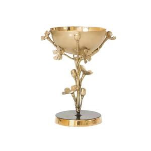 Brûleur d'encens moderne en métal or poli porte-encens solide l forme ronde Bakhoor porte-encens parfum - Product Image 1