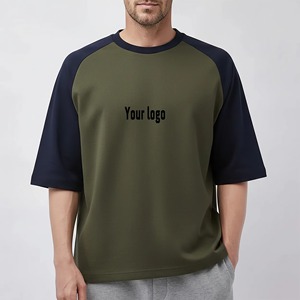 เสื้อยืดเจอร์ซีย์ผ้าฝ้าย 100% คุณภาพสูง เนื้อหนา พิมพ์ลาย/เรียบ ทรงโอเวอร์ไซส์ กันยับ ระบายอากาศได้ดี ไซส์พลัส สำหรับผู้ชาย สั่งทำได้ - Product Image 4