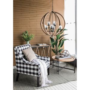 Lampadario in legno a 9 luci con lampadario a catena regolabile lampada pendente per cucina sala da pranzo Foyer ingresso lampadina non - Product Image 1