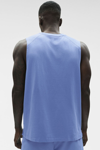 เสื้อกล้ามผู้ชายสีฟ้าอ่อน คอกลม สีพื้น ผ้าถักระบายอากาศ สวมใส่สบายๆ - Product Image 5
