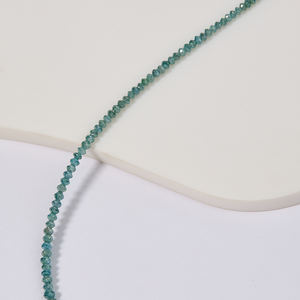 40 Carat Natural Light <b>Blue</b> Treated <b>Diamond</b> Mala <b>Necklace</b> Authentic Round Cut Earth Mined Sparkling Mix <b>Blue</b> <b>Diamond</b> Jewelry - Product Image 3