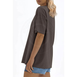 Camisetas de mujer al por mayor, de gran tamaño, holgadas, de algodón, de manga corta, informales, para uso diario y venta en línea - Product Image 2