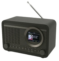 Digitaler Wecker DAB Retro-Radio mit 2,4-Zoll-Farbdisplay Eingebauter Lautsprecher USB/BT/Aux-Eingang Heim-Audio FM-Radio
