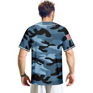 เสื้อเบสบอลสีน้ำเงินแบบมีสไตล์ ระบายอากาศได้ดี แขนสั้น คุณภาพสูง แห้งเร็ว เหมาะสำหรับทุกเพศ - Product Image 4