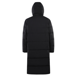 Women's Long <b>Quilted</b> Winter Jacket Hooded Full Sleeve Zipper Closure Solid Color Polyester Shell Thick Warm Coat - Product Image 2