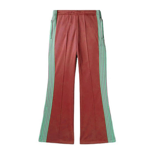 Pantalon de survêtement droit en laine pour homme, taille mi-haute, avec cordon élastique, poches latérales, style vintage, pour l'automne, couleurs noir et rose - Product Image 4