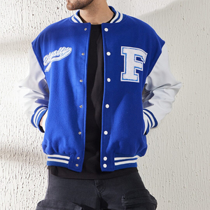 Chaqueta Varsity Vintage para Hombre, Chaqueta Bomber con Bordado y Parches, Ropa Urbana de Alta Calidad, Chaqueta Universitaria Unisex - Product Image 1