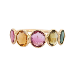 18K Yellow <b>Gold</b> Natural <b>Opal</b> Wedding <b>Ring</b> for Women-Resizable Prong Setting Band - Product Image 1