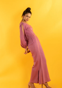 Combinaison rose vif pour femme, taille haute, coupe ajustée, pantalon long, élégante, pour soirée, décontractée, quotidienne, style streetwear, tendance - Product Image 4