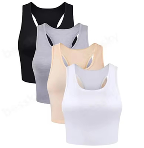 Women Knitted Solid Color Halter Neck Crop Tank <b>Top</b> Casual Style Green - Product Image 3