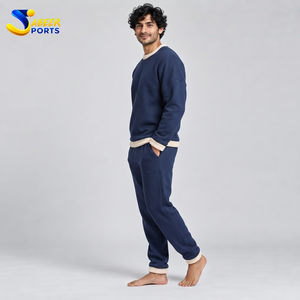 Survêtement homme double couche de qualité supérieure, en tissu doux, construction chaude, coupe confortable, poignets côtelés, idéal pour l'hiver - Product Image 5