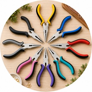 Serrated Snipe Nose Pliers with <b>Cutter</b> Precision Jewelry Making Tool ZetomedPro - Product Image 6