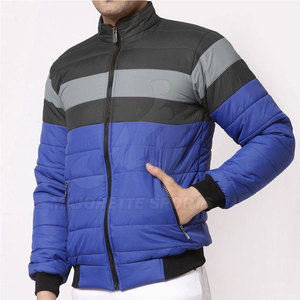 Chaquetas acolchadas minimalistas para hombre con patrón sólido, venta al por mayor, logotipo personalizado, chaquetas de poliéster para hombre para venta en línea - Product Image 5