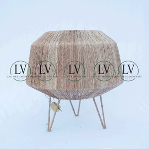 Abat-jour rustiques en jonc de mer tressé à la main pour lampes de table, prix de gros pour hôtels, provenance Vietnam - Product Image 3