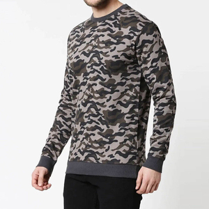 Sweat-shirt à sublimation en molleton à col rond pour homme, coupe classique, motif gris et blanc, manches longues, style décontracté, pour l'automne - Product Image 3